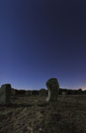 Ciel étoilé et menhirs de Carnac