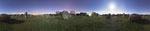 Ciel étoilé et menhirs de Carnac -Panorama
