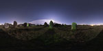 Ciel étoilé et menhirs de Carnac -Panorama
