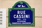 Plaque de la rue Cassini à Paris