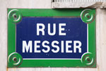 Plaque de la rue Messier à Paris