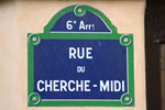 Plaque de la rue du Cherche-Midi à Paris