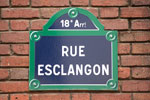 Plaque de la rue Esclangon à Paris