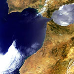 Détroit de Gibraltar vu par satellite