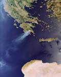 Incendies en Grèce vus par le satellite Envisat 08/2007