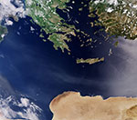 La Grèce vue par le satellite Sentinel-3A