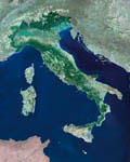 L'Italie vue par satellite