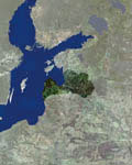 La Lettonie vue par satellite