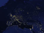 Europe vue de nuit