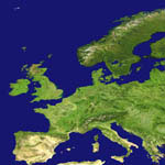 L'Europe de l'ouest vue par satellite.