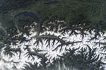 Les Alpes, le Lac Léman et le Mont Blanc 05/2002