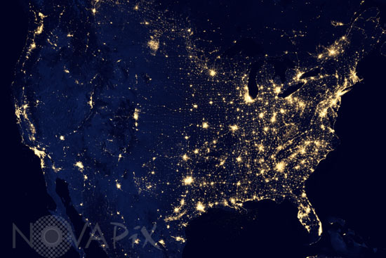North America by night - 2012