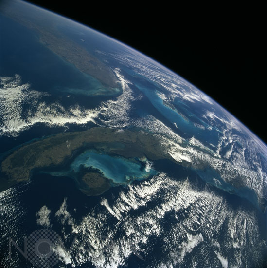 Cuba and Florida from space shuttle Atlantis