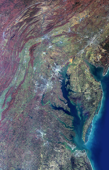 Chesapeake Bay seen from space