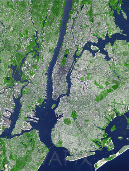 New York City seen from space