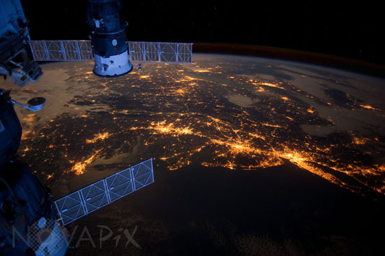Cities on east coast of the USA by night 06/2012