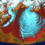 Glacier Malaspina, Alaska, Landsat-7