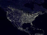 L'Amérique du Nord la nuit