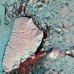 Ile Akpatok, Québec, vu par Landsat-7