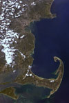 Boston et Cap Cod vus de l'espace