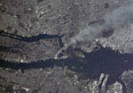 L'île de Manhattan, New York, vue de l'espace - 11/09/2001