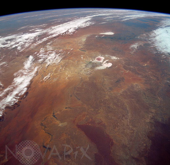 Desert de Simpson, Australie, vu par navette en 1990