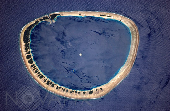 Nukuoro Atoll from ISS -2006