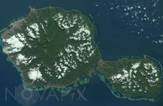 Tahiti seen from space