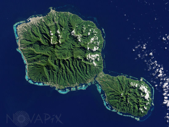 Tahiti vue de l'espace