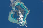 Bora Bora vue de l'espace