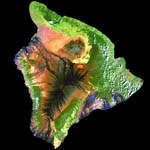 L'île d'Hawaii vue par Landsat-7