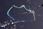 Atoll de Bikini vu par satellite