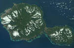 Tahiti vue de l'espace