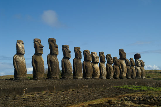 Moai on Easter island