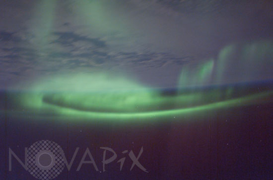 Aurore australe observée depuis la station spatiale