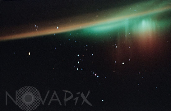 Aurora australis from Endeavour