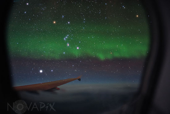 Aurore Boréale vue d'avion