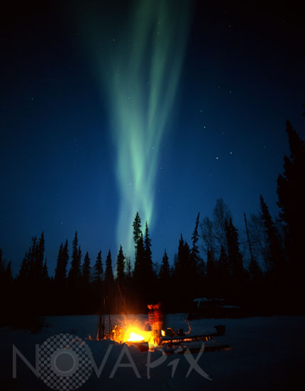 Aurora borealis in Alaska. 03/2008