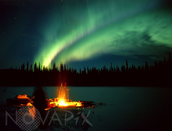 Aurora borealis in Alaska. 03/2008