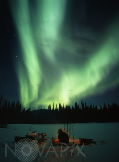 Aurora borealis in Alaska. 03/2008