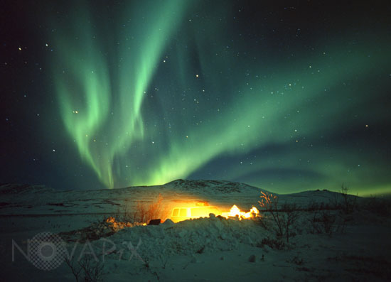 Aurora borealis in Alaska. 03/2008