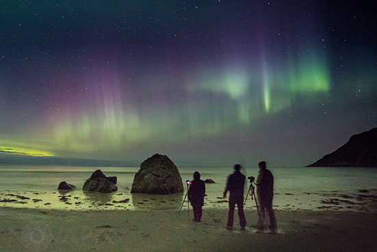 Aurora borealis and photographers - Norway