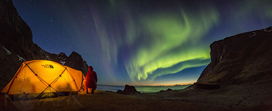 Watching an Aurora borealis - Norway