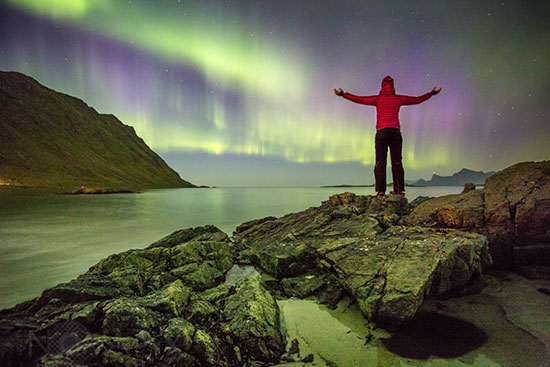 Observation d'une Aurore boréale - Norvège