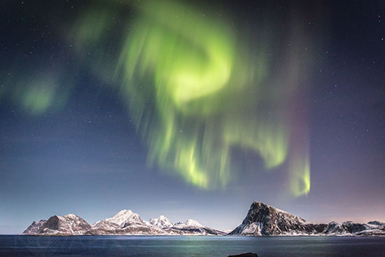 Aurore boréale au clair de Lune - Norvège