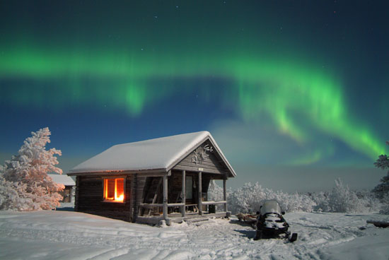 Aurora borealis in Finland
