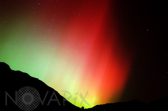 Aurore australe en Nouvelle-Zélande 2001
