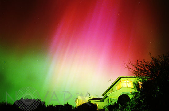 Aurore australe observée en Nouvelle-Zélande