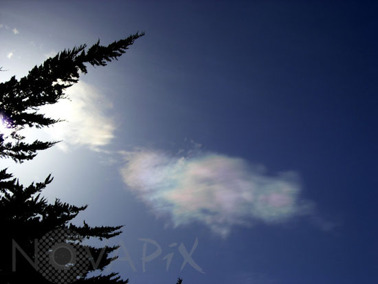 Iridescent cloud