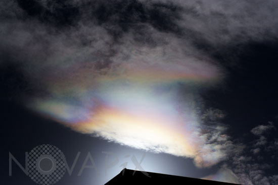 Iridescent cloud
